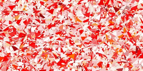 Light red vector background with polygonal forms.