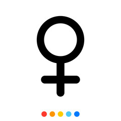 Female symbol, Icon, Vector, Illustration.
