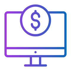 online payment gradient icon