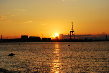 Fototapety  zachód słońca, morze, Bałtyk, plaża, woda,