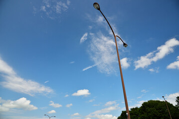 Big sky and street lights