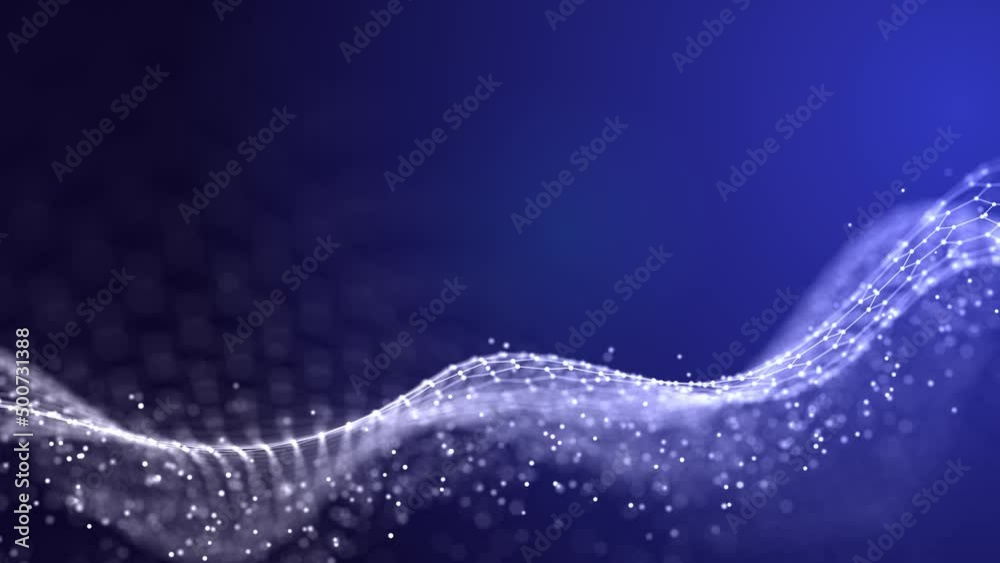Poster abstract chain of hexagonal shapes. data technology background. 3d rendering.