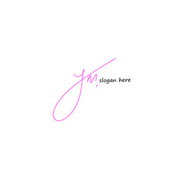 Initial Letter ym Logo - Handwritten Signature Logo