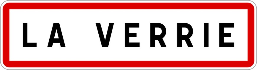 Panneau entrée ville agglomération La Verrie / Town entrance sign La Verrie