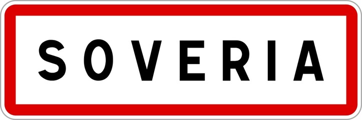 Panneau entrée ville agglomération Soveria / Town entrance sign Soveria