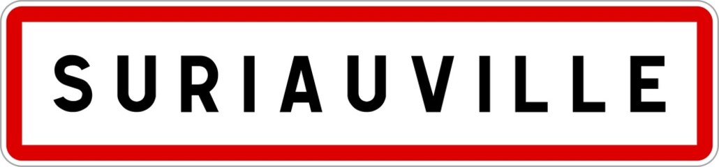 Panneau entr&eacute;e ville agglom&eacute;ration Suriauville / Town entrance sign Suriauville