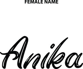 Anika Outline Typography Personal Female Names