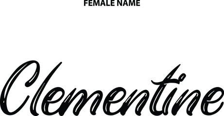 Clementine Outline Typography Personal Female Names