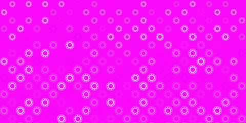 Light pink vector template with flu signs.