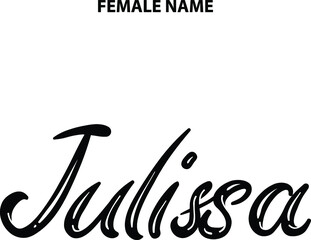 Outline Typography Personal Female Names Julissa