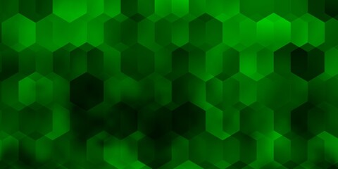 Fototapeta na wymiar Light Green, Yellow vector background with set of hexagons.