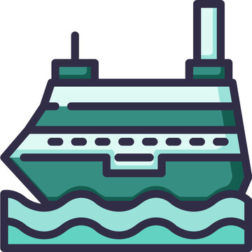 Ship Two Tone Icon