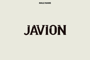 Boy Name  Javion in Stylish Lettering Bold Typography Text