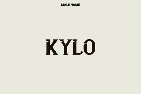 Kylo Boy Name in Stylish Lettering Bold Typography Text