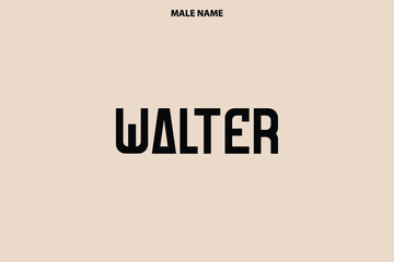 Obraz premium Baby Boy Name Walter Elegant Inscription Lettering Sign