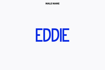 Eddie Male Name Modern Calligraphy Bold Text Design