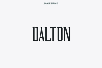 Dalton Male Name Modern Calligraphy Bold Text Design