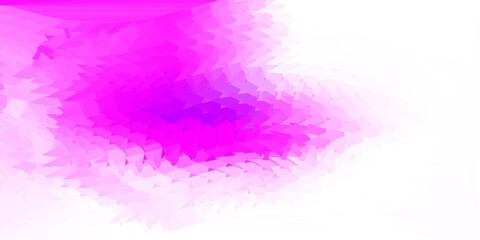 Light pink vector triangle mosaic template.