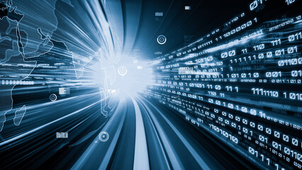 Business data analytic with tacit intelligent software making marketing strategy . Concept of smart...
