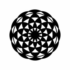 Minimal abstract symbol Circle logo Geometric shape Fractal Design Vector illustration