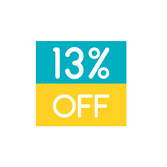 Up To 13% Off Special Offer sale sticker on white. Vector - 500739336