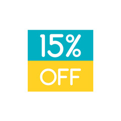 Up To 15% Off Special Offer sale sticker on white. Vector - 500739364