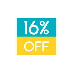 Up To 16% Off Special Offer sale sticker on white. Vector - 500739371
