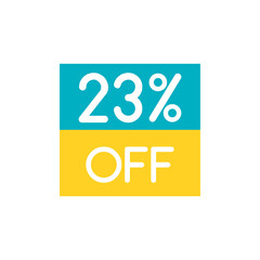Up To 23% Off Special Offer sale sticker on white. Vector - 500739556