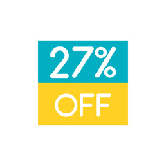 Up To 27% Off Special Offer sale sticker on white. Vector - 500739732