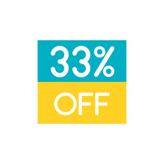 Up To 33% Off Special Offer sale sticker on white. Vector - 500739974