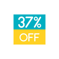 Up To 37% Off Special Offer sale sticker on white. Vector - 500740126