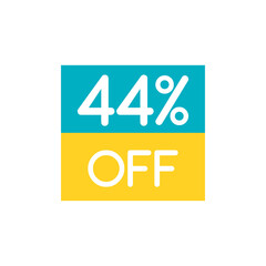 Up To 44% Off Special Offer sale sticker on white. Vector - 500740381