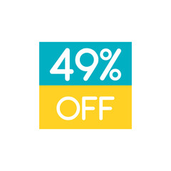 Up To 49% Off Special Offer sale sticker on white. Vector - 500740582