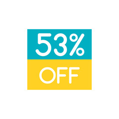 Up To 53% Off Special Offer sale sticker on white. Vector - 500740702