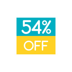 Up To 54% Off Special Offer sale sticker on white. Vector - 500740722