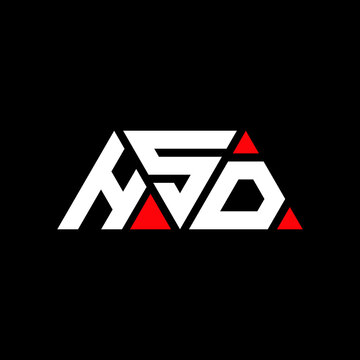 HSD triangle letter logo design with triangle shape. HSD triangle logo design monogram. HSD triangle vector logo template with red color. HSD triangular logo Simple, Elegant, and Luxurious Logo...