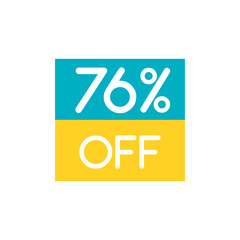 Up To 76% Off Special Offer sale sticker on white. Vector