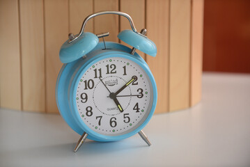 blue alarm clock