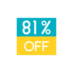 Up To 81% Off Special Offer sale sticker on white. Vector