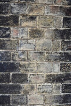 Grey and black brick work