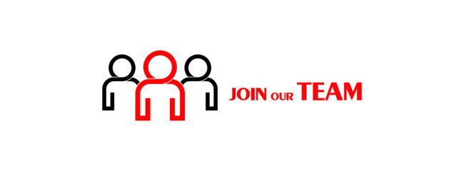 we are hiring sign on white background	