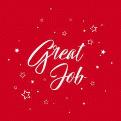 great job sign on white background	
