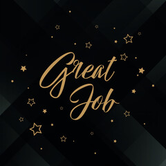 great job sign on white background	