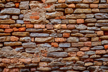 The texture of red bricks for the construction of buildings and walls