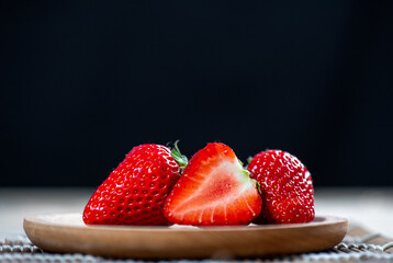 strawberries on a plate
