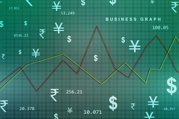 2d rendering Global Currencies with business graph
