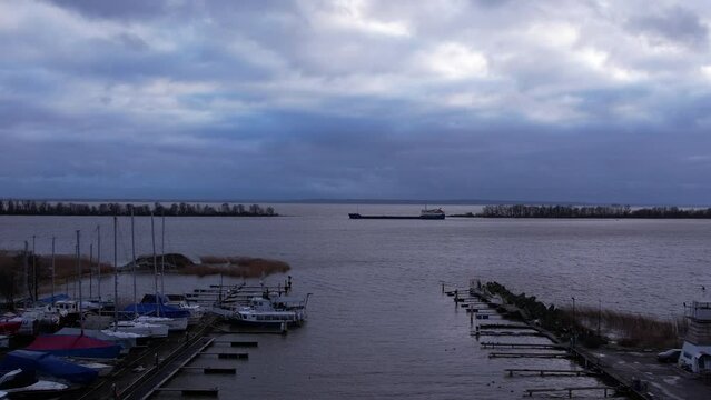 Kaliningrad Baltic Sea Winter Ship