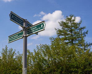 Public country sign post example