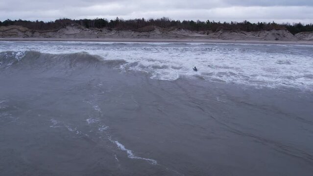 Kaliningrad Baltic Sea Winter Kitesurfing Waveriding