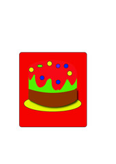 cake, food, Birthday, vector, icon, ilustration